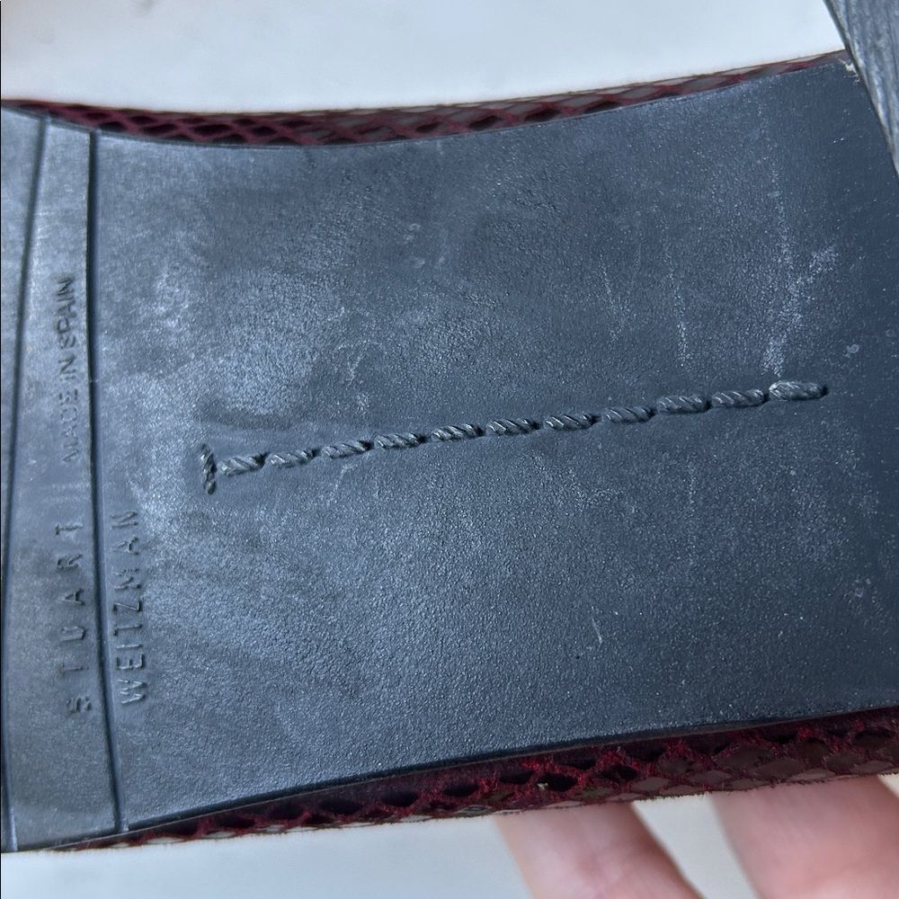 Stuart Weitzman Ruby Red Serpentine Slip On Oxfor… - image 8